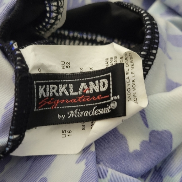 Kirkland By Miraclesuit Blue Tankini Women's Top Size 16 - Picture 3 of 4
